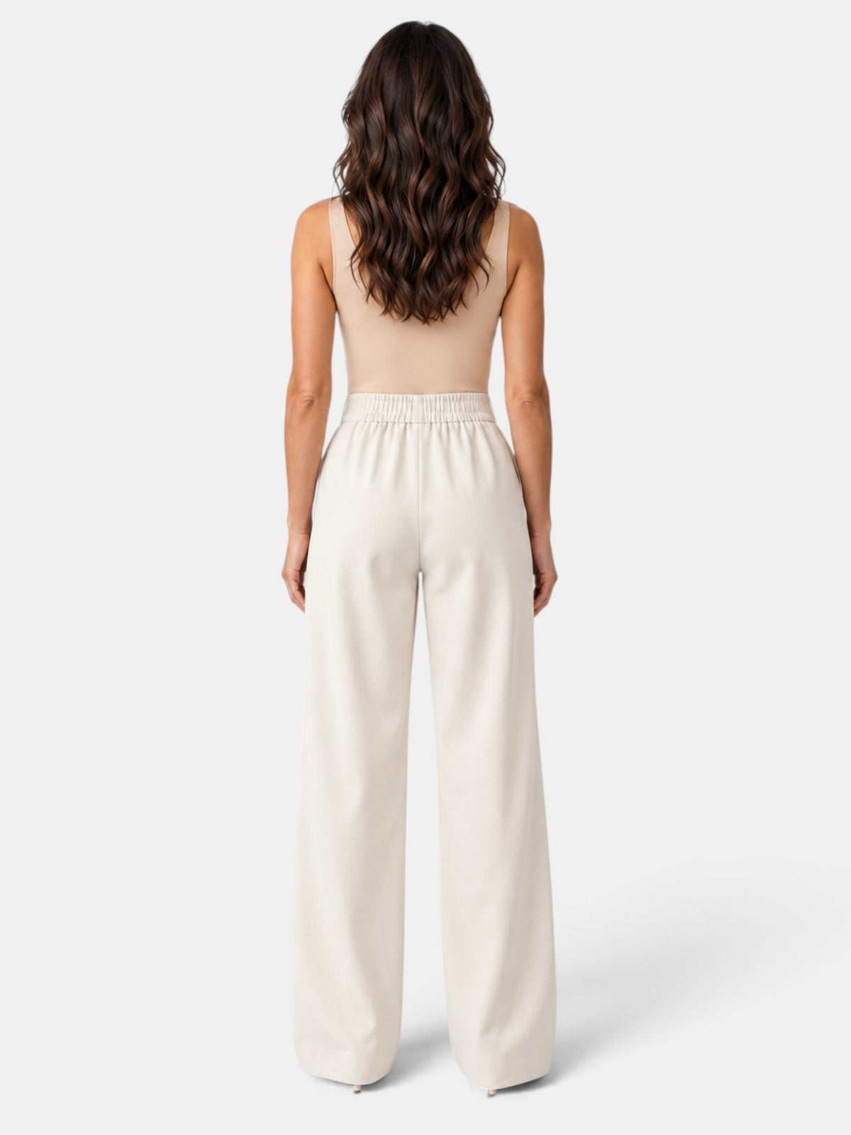 Liliane | Pantalon Femme Jambe Large à Taille Élastique Confortable - vue 3