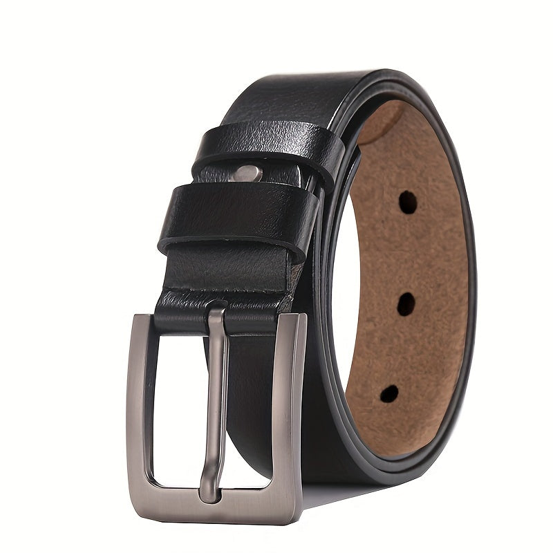 Lucien | Ceinture Homme Effet Cuir Classique à Boucle Ardillon - Noir
