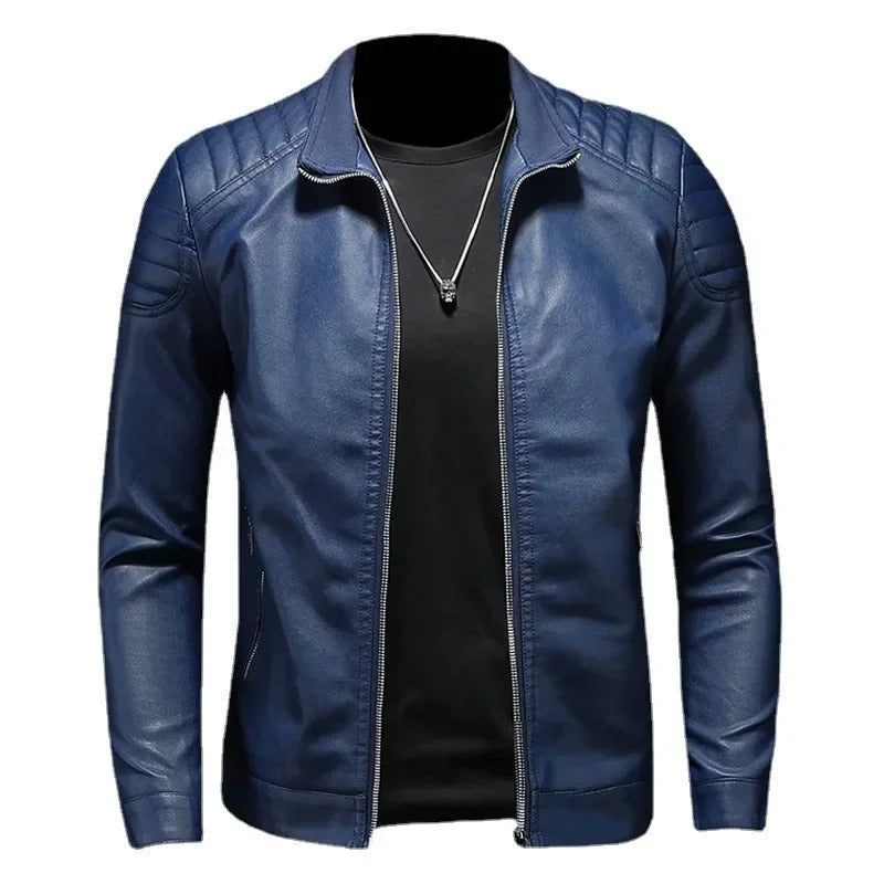 Veste homme col montant zippée, poches à glissière