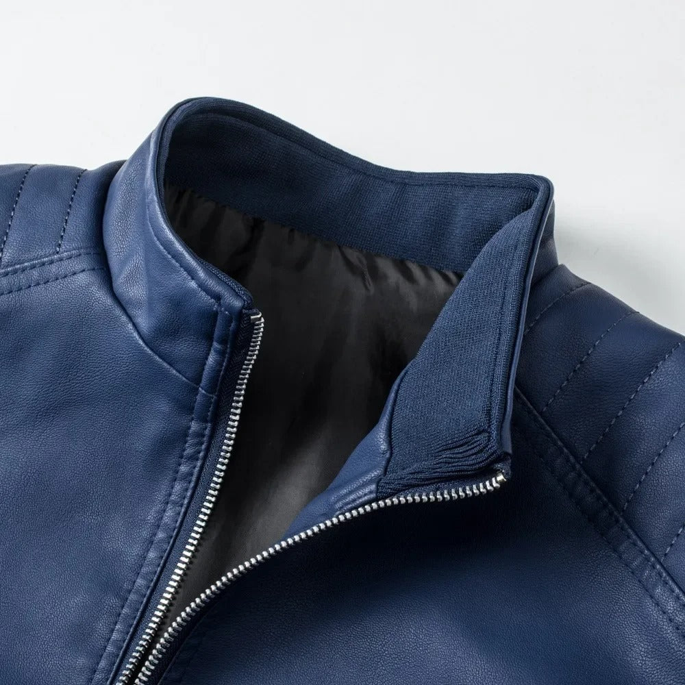 Veste homme col montant zippée, poches à glissière