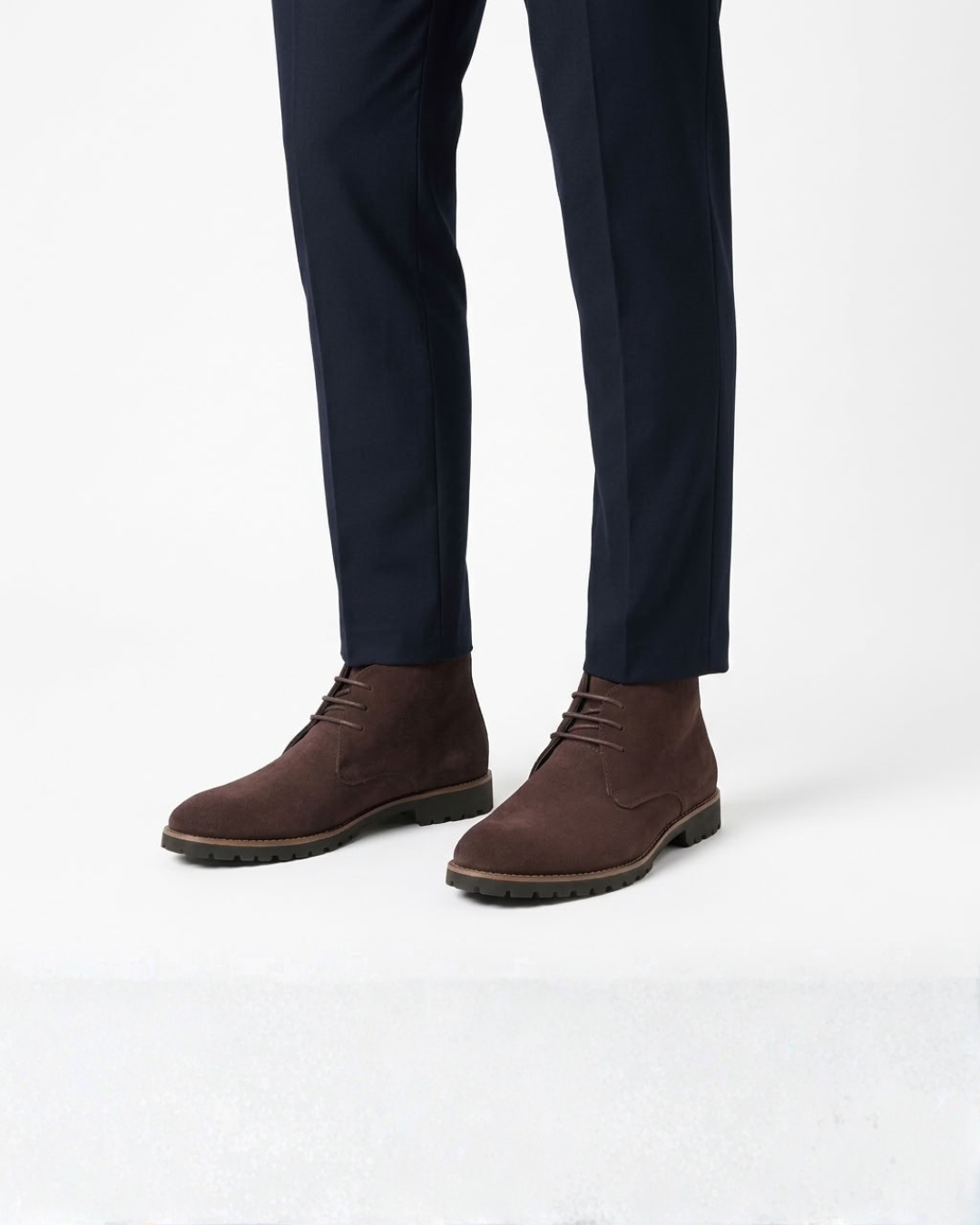 Pascal | Bottines Chukka Homme à Lacets Aspect Daim et Semelle Crantée - vue 4