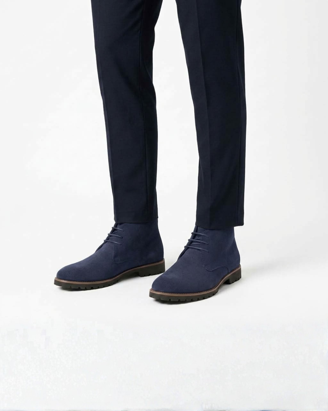 Pascal | Bottines Chukka Homme à Lacets Aspect Daim et Semelle Crantée - vue 6