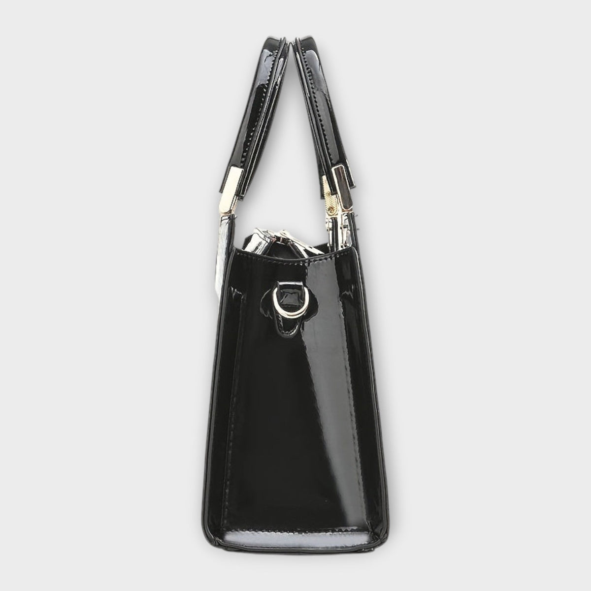 Séverine | Sac à Main Femme Effet Croco Verni à Double Anse - vue 3