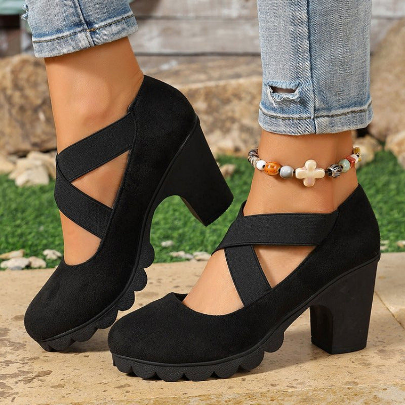 Ines Paris | Chaussures Mary Jane femme talon bloc plateforme