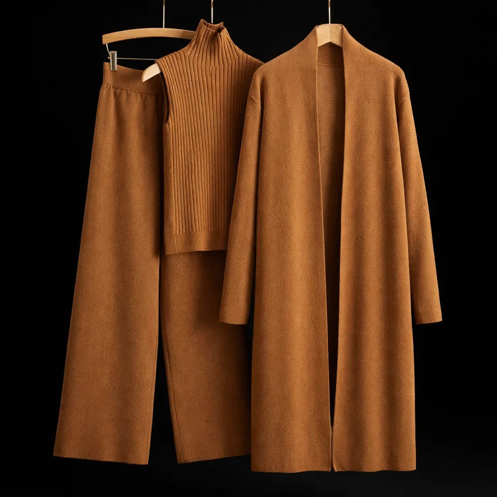 Ines Paris | Ensemble en maille femme 3 pièces effet cachemire