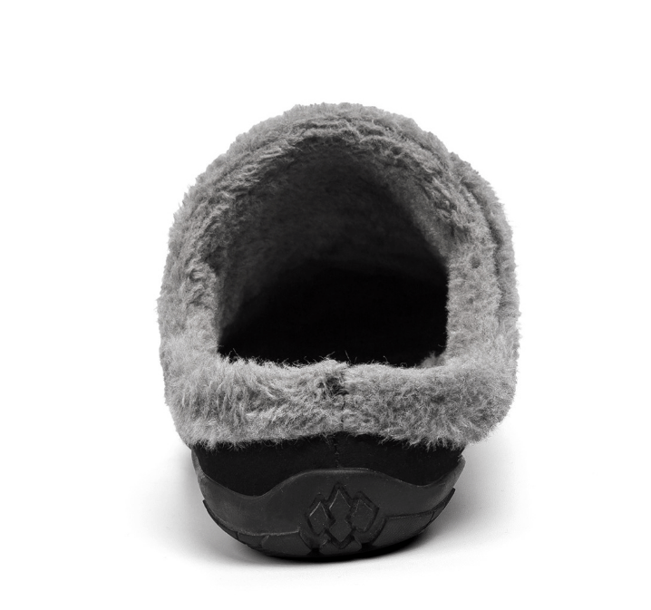 Valentin | Chaussons Mules Homme Fourrés à Surpiqûres, Aspect Suédine - vue 5