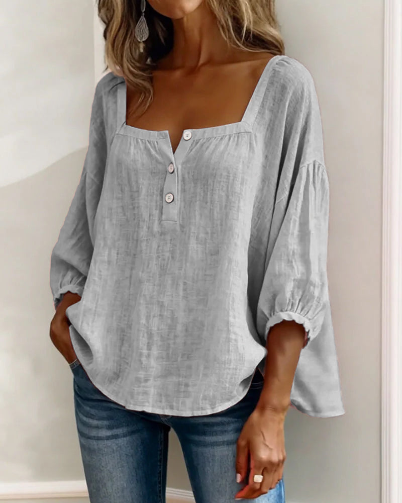 Ines Paris | Blouse femme effet lin légère pour l'été