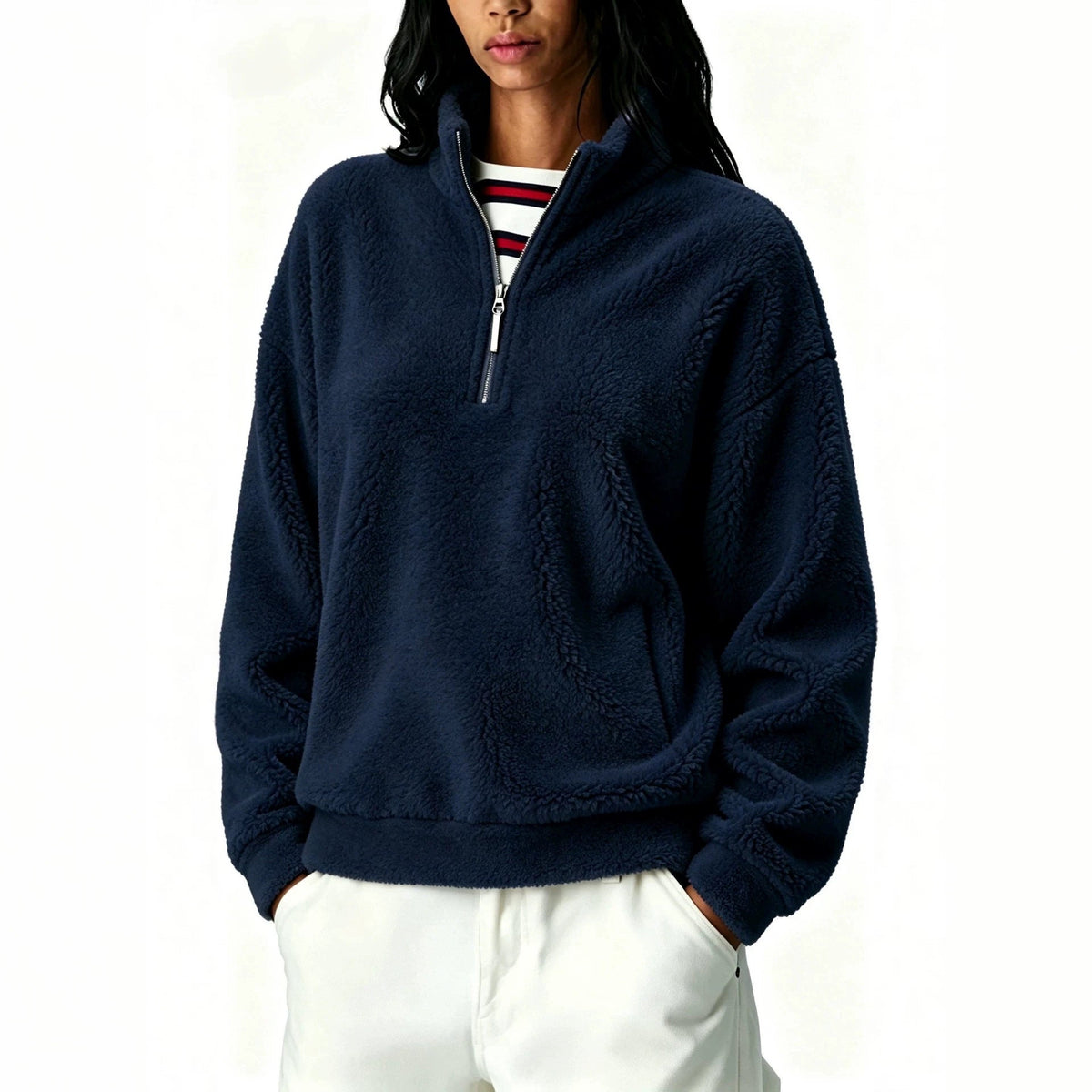 Ines Paris | Sweat Zippé Femme Doublure Polaire – Chaud et Confortable
