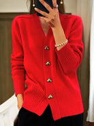 Ines Paris | Cardigan col V femme grosse maille – Style preppy vintage