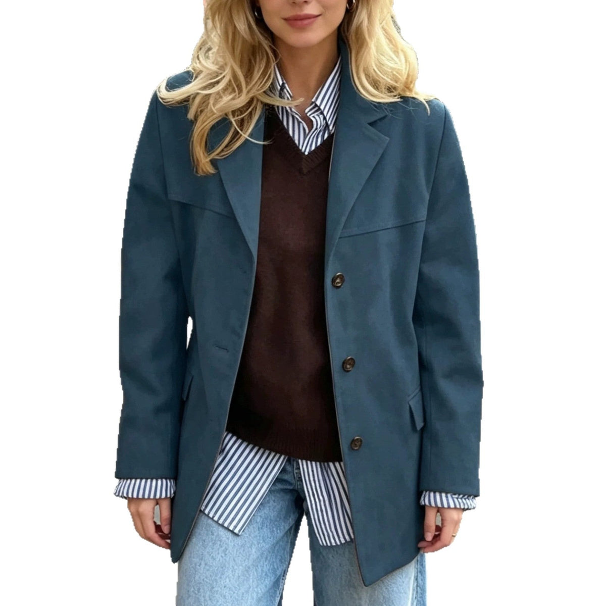 Ines Paris | Manteau Femme Ample Style Rétro – Grandes Poches