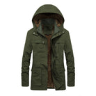 Veste à capuche homme, zip et boutons, poches multiples
