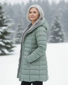 Manteau d'hiver femme doublé polaire capuche amovible