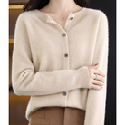 Ines Paris | Gilet en Maille Femme Col Rond Boutonné Hiver