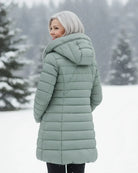 Manteau d'hiver femme doublé polaire capuche amovible
