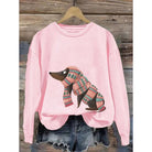Ines Paris | Sweat Femme Motif Chien Col Rond Coupe Ample