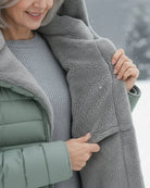 Manteau d'hiver femme doublé polaire capuche amovible