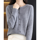 Ines Paris | Gilet en Maille Femme Col Rond Boutonné Hiver