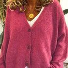 Ines Paris | Cardigan femme col V en maille douce boutonné