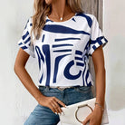 Ines Paris | T-shirt femme imprimé abstrait manches courtes