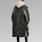 Doudoune longue femme coupe ample, grande capuche chaude