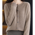 Ines Paris | Gilet en Maille Femme Col Rond Boutonné Hiver