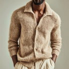 Gilet homme texturé boutonné à col rabattu