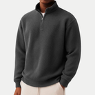 Pull col camionneur homme zippé, coupe décontractée