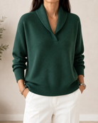 Ines Paris | Pull Col V Femme en Maille Coupe Ample