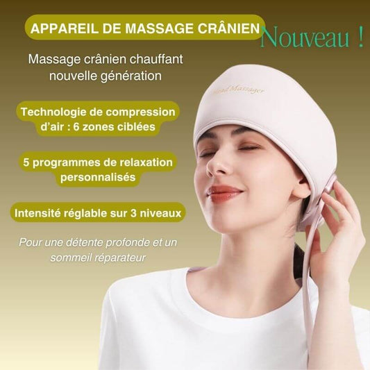 Appareil de massage de la tête - Détente, circulation & sommeil réparateur