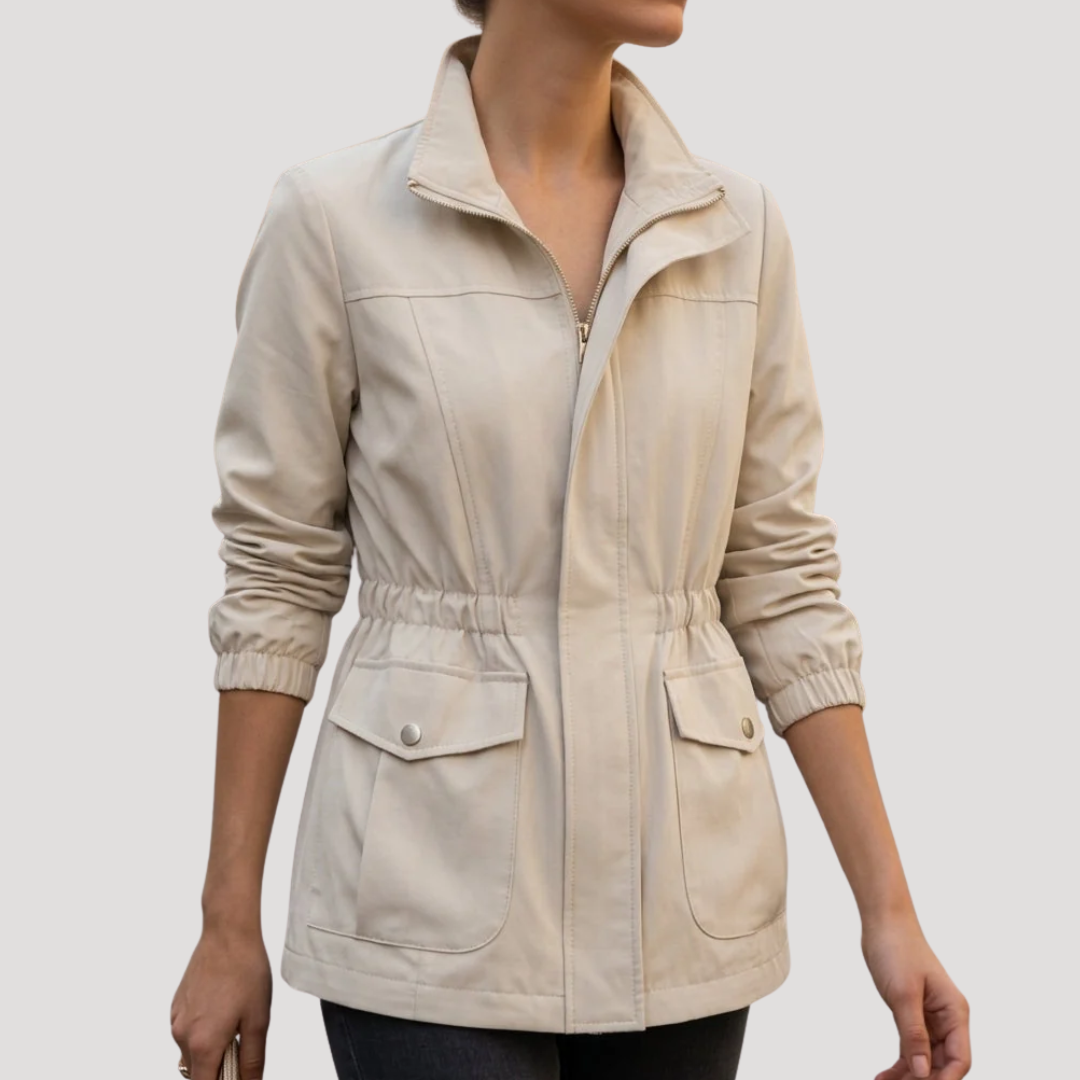 Ines Paris | Veste Utilitaire Femme Taille Ajustable Col Montant