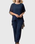 Ensemble femme blouse mousseline et pantalon large