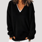 Ines Paris | Pull col V profond femme manches longues – Grande taille