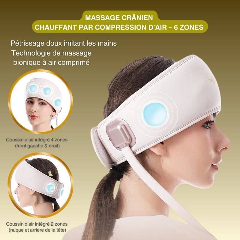 Appareil de massage de la tête - Détente, circulation & sommeil réparateur