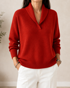 Ines Paris | Pull Col V Femme en Maille Coupe Ample