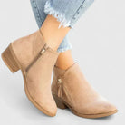 Ines Paris | Bottines femme déperlantes à zip et talon bloc