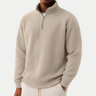 Pull col camionneur homme zippé, coupe décontractée