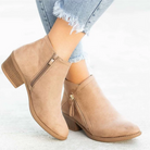 Ines Paris | Bottines femme déperlantes à zip et talon bloc
