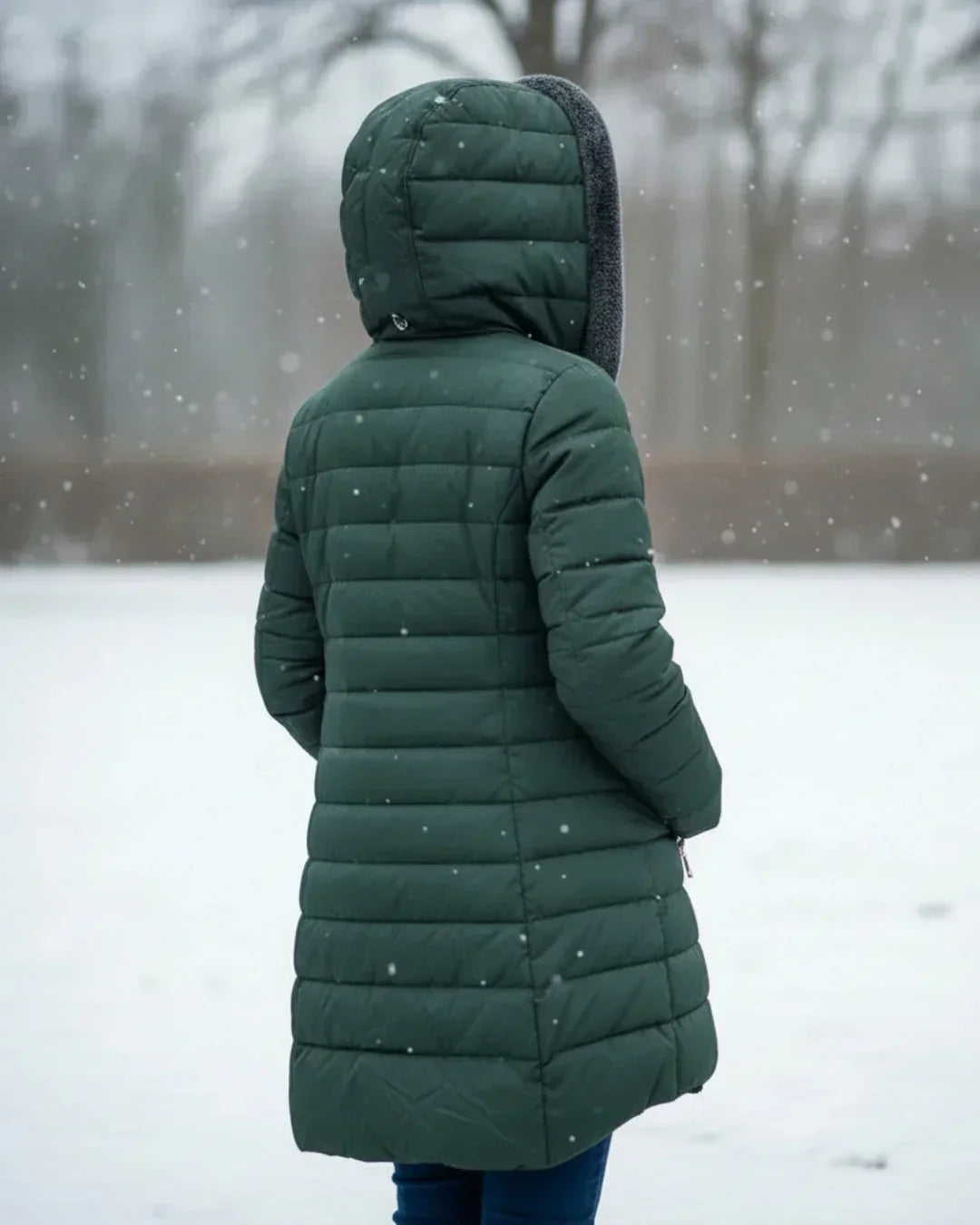 Manteau d'hiver femme doublé polaire capuche amovible