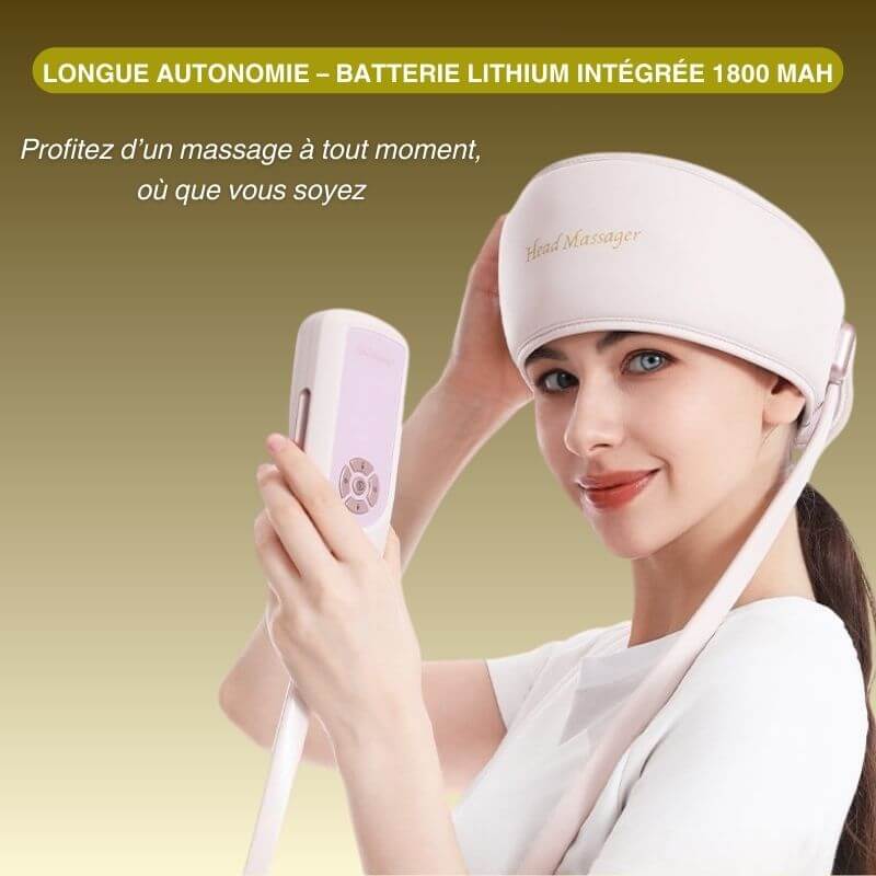 Appareil de massage de la tête - Détente, circulation & sommeil réparateur