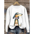 Ines Paris | Sweat Femme Motif Chien Col Rond Coupe Ample