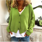 Ines Paris | Gilet femme col V boutonné coupe décontractée