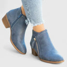 Ines Paris | Bottines femme déperlantes à zip et talon bloc