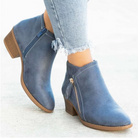 Ines Paris | Bottines femme déperlantes à zip et talon bloc