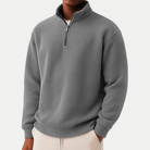 Pull col camionneur homme zippé, coupe décontractée