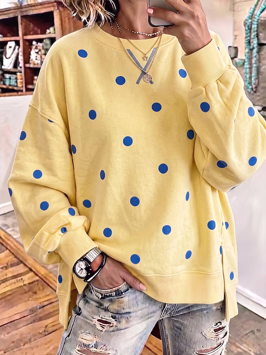 Ines Paris | Sweat femme à pois col rond coupe ample