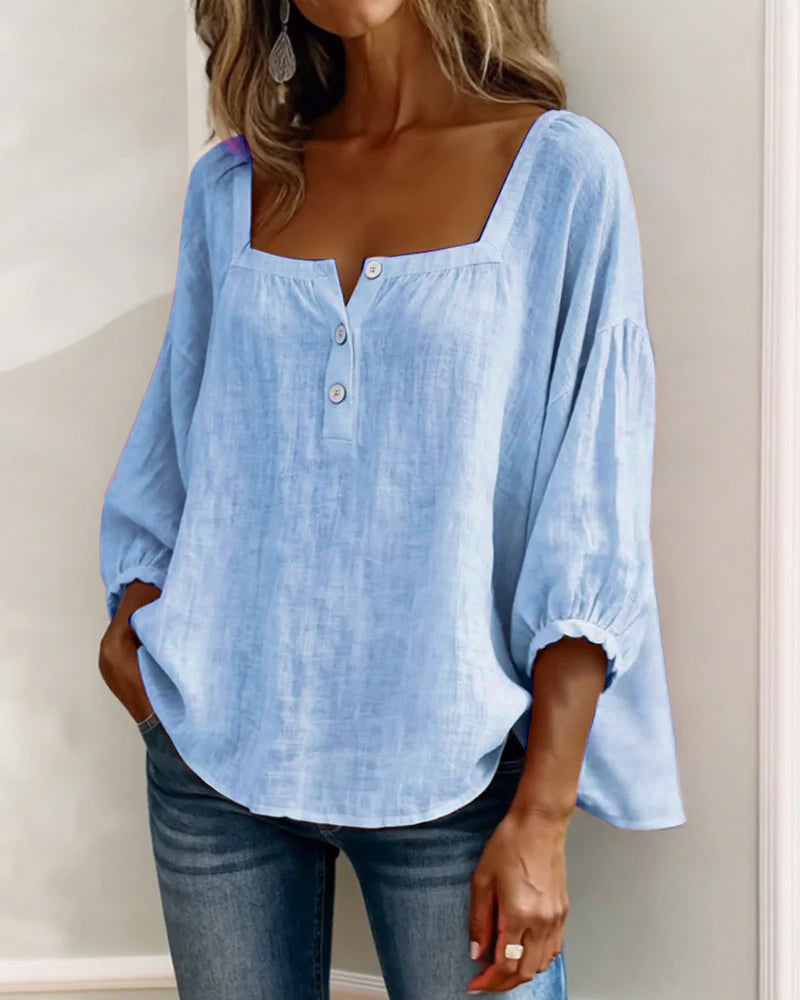 Ines Paris | Blouse femme effet lin légère pour l'été