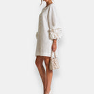 Ines Paris | Robe Fleurie Femme Fleurs en Relief Manches Ballon