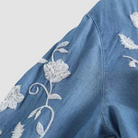 Ines Paris | Gilet femme en maille à broderie florale