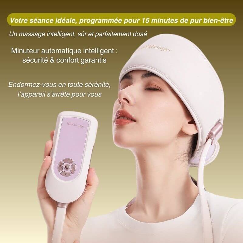 Appareil de massage de la tête - Détente, circulation & sommeil réparateur