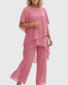 Ensemble femme blouse mousseline et pantalon large